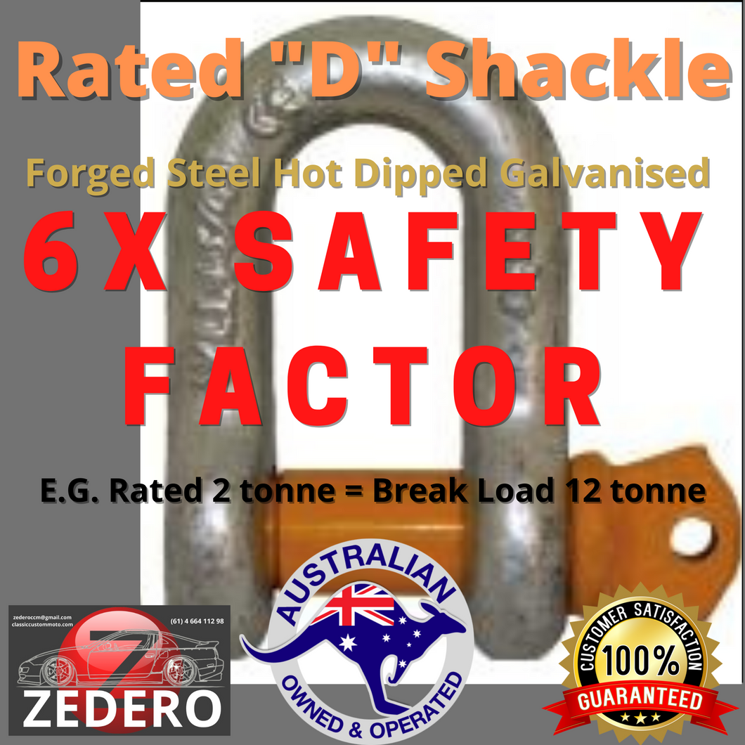 D Shackle with Rated Working Load