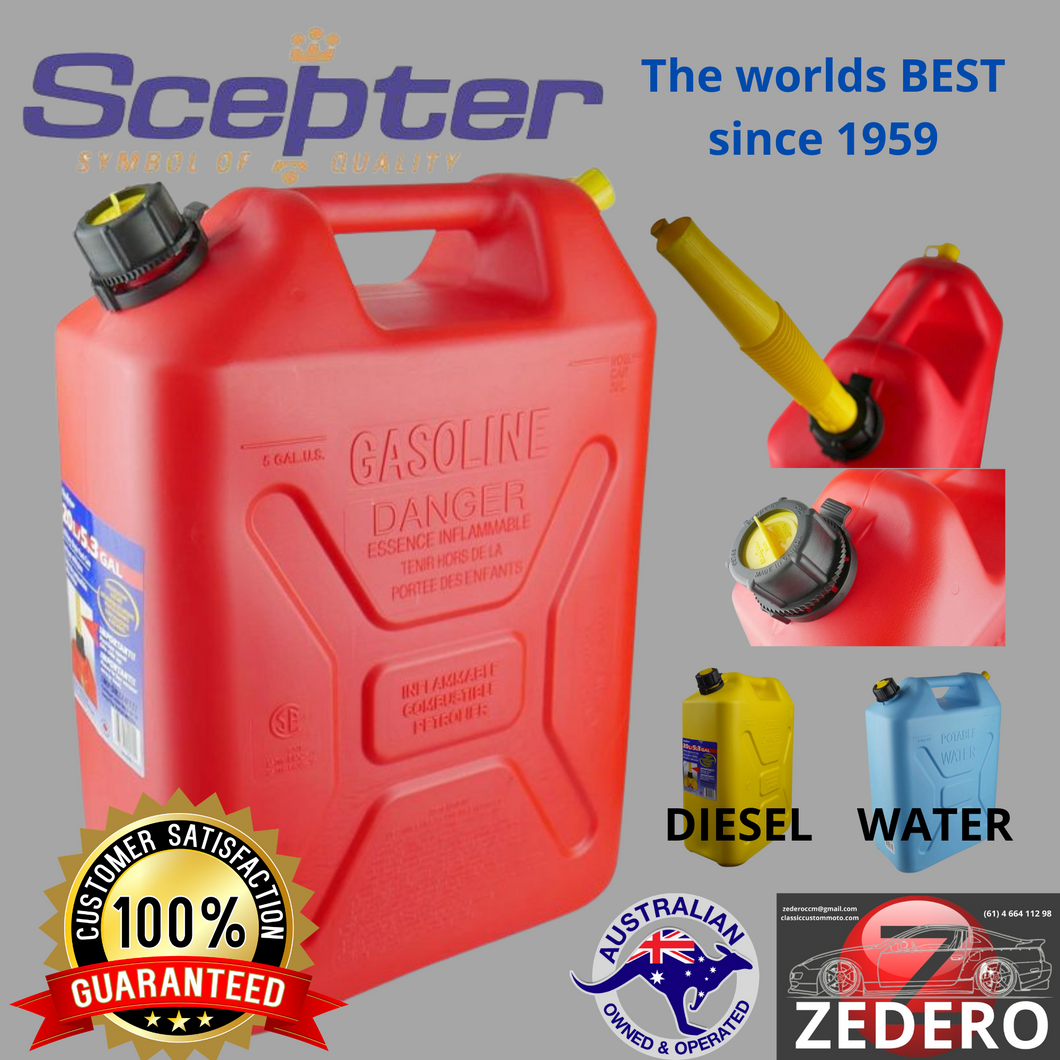 20L Upright Jerry Can - by Scepter - The Worlds Best since 1959